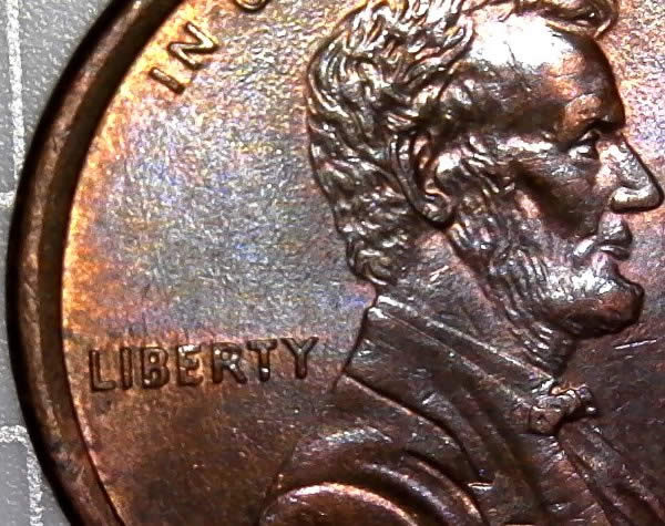 2000-P-Lincoln-Memorial-Cent-With-Misaligned-Die-Mad-Soaked-In-Acetone